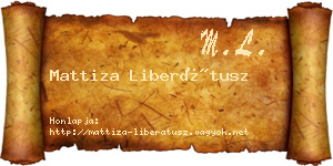 Mattiza Liberátusz névjegykártya